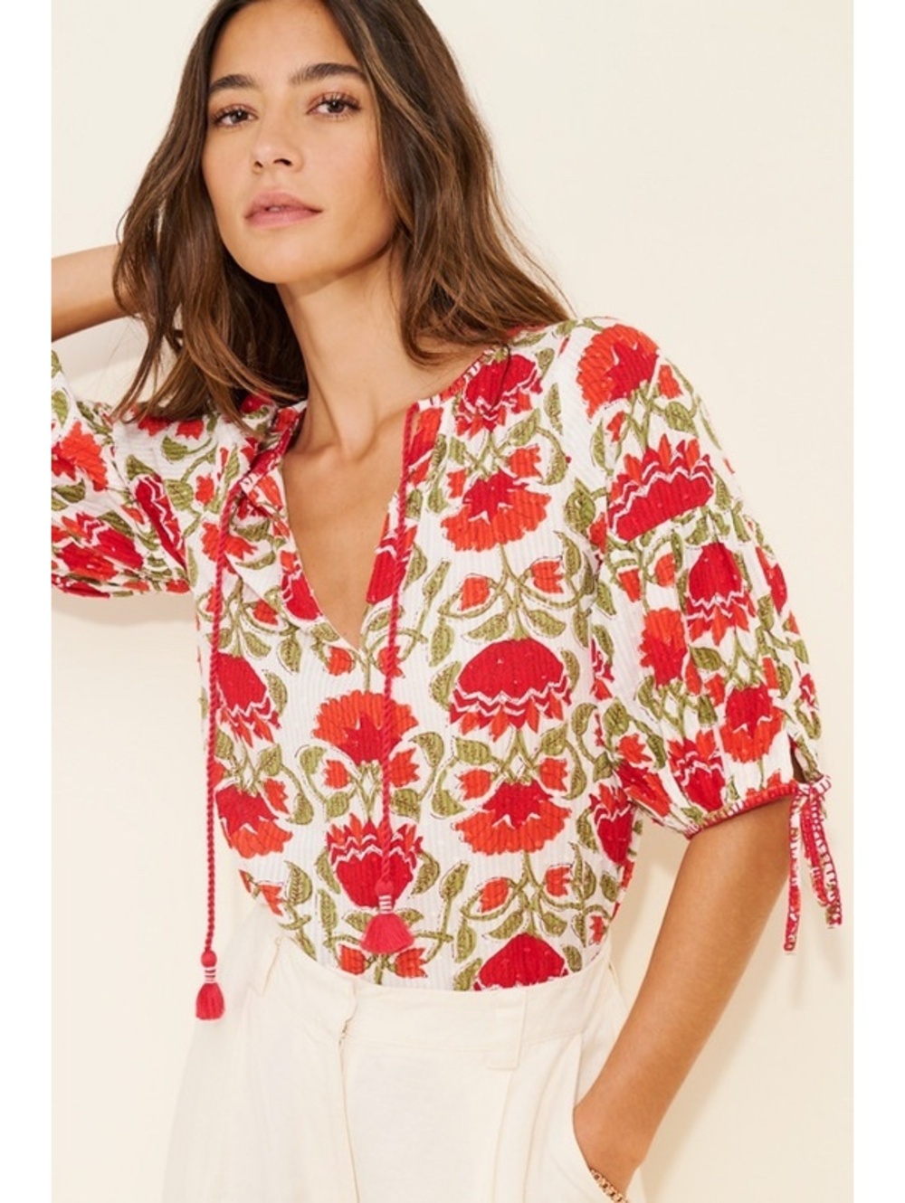 SAYLOR Yolie Peasant Top